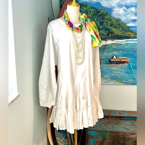 NWT, Gianni Bini,Romantic,Exquisite Dress,Layered,Full Skirt,Soft Cotton,Size L - Picture 6 of 14